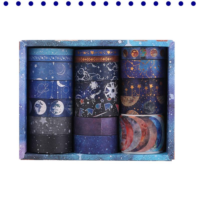 マスキングテープ 19巻セット マステ 宇宙 UNIVERSE 2.5m×5mm 10mm