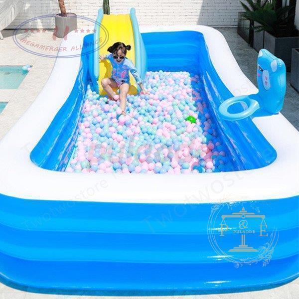 プール ビニールバス 乾湿両用 ボールプール 子供楽園 肉厚 大型プール シュート 滑り台 自宅 海洋楽園 大人でも入れる 水泳 水遊び 外寸 適用人数：1