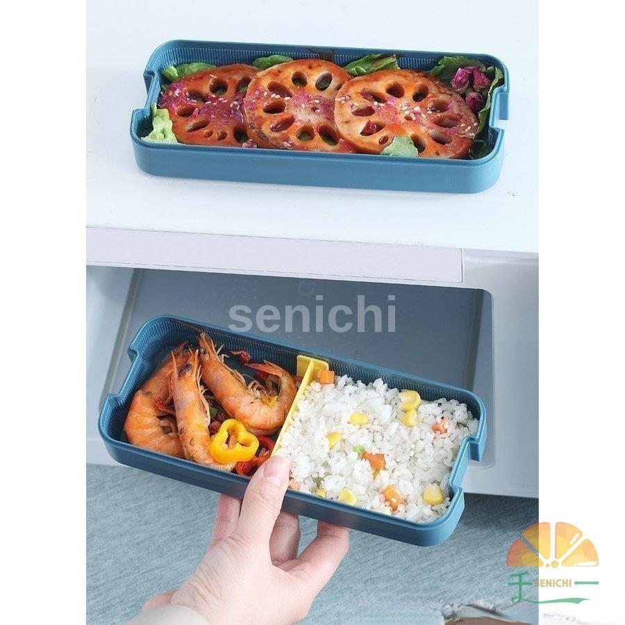 弁当箱 ランチボックス おしゃれ お弁当箱 学校学生 会社出勤 食事用 入社 遠足 ピクニック 便利 食器付き 3段 仕切り シンプル 新生活贈答品 ギフト 1100ML 3色｜macky-store｜09