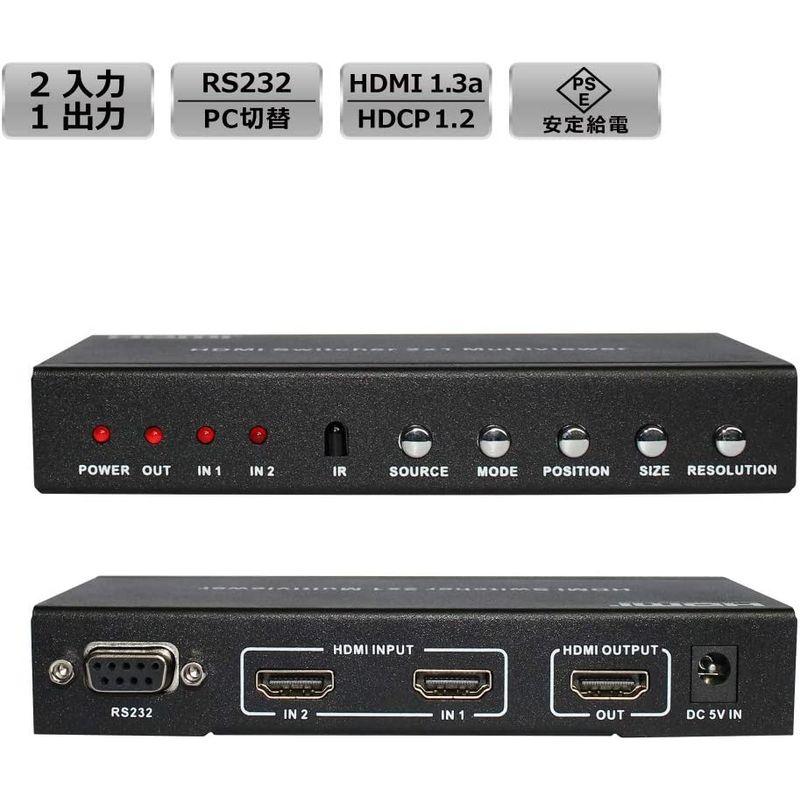 DAIAD HDMI PIP 切替器 2画面分割 2入力 1出力 1080p 60Hz モニター ワイプ表示 ピクチャインピクチャ リモコン リモコン HDMI PIP 切替器 2画面分割 2入力 1出力 1080p 60Hz モニター ワイプ表示 ピクチャインピクチャ