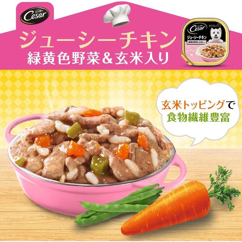 シーザー ドッグフード おうちレシピ ジューシーチキン 緑黄色野菜&玄米入り 100g×96個 (ケース販売) ドッグフード おうちレシピ ジューシーチキン 緑黄色野菜&玄米入り 100g×96個 ケース販売