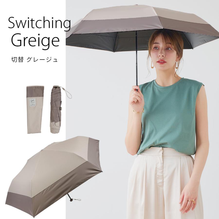 軽量 完全遮光 日傘  折りたたみ傘 uchimizu(ウチミズ) 軽量折りたたみ 切替  遮光率100% 遮蔽率100% 晴雨兼用 傘 撥水 紫外線カット UVカット | macocca | 17