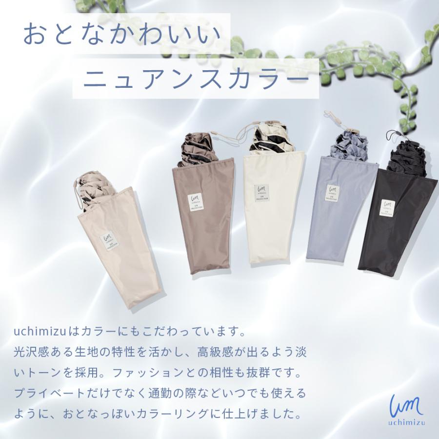 軽量 完全遮光 日傘  折りたたみ傘 uchimizu(ウチミズ) 軽量折りたたみ フリル 遮光率100% 遮蔽率100% 晴雨兼用 撥水 紫外線カット UVカット 7462 | macocca | 15