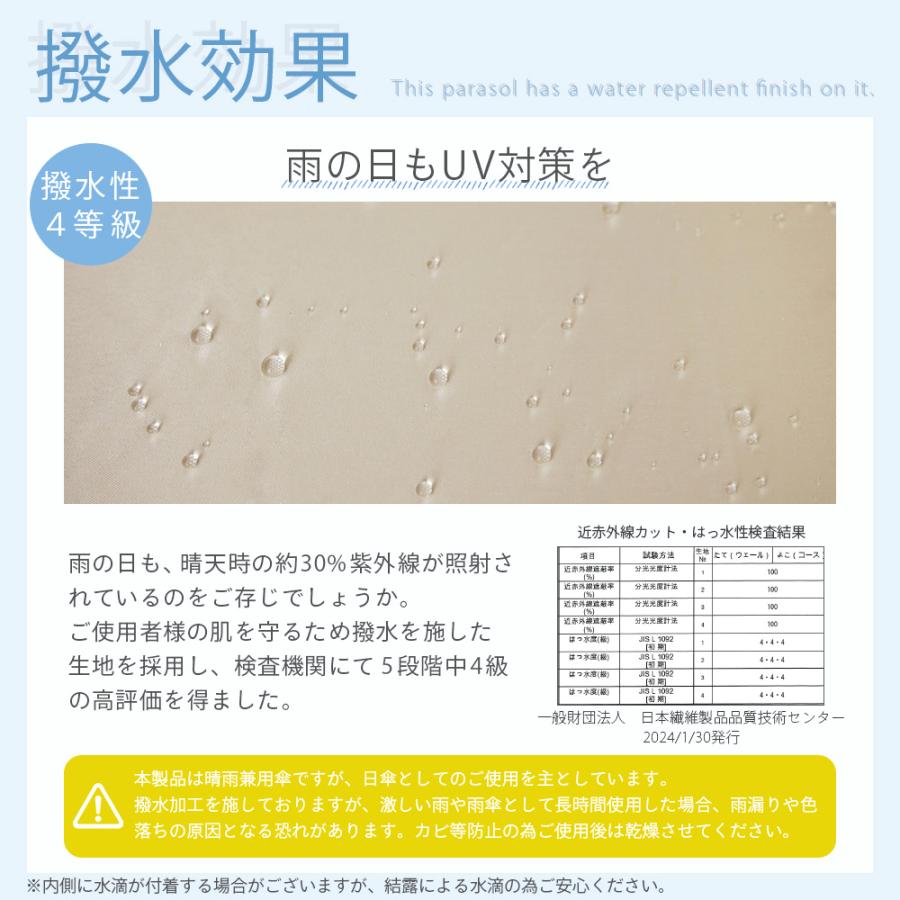 軽量 完全遮光 日傘  折りたたみ傘 uchimizu(ウチミズ) 軽量折りたたみ フリル 遮光率100% 遮蔽率100% 晴雨兼用 撥水 紫外線カット UVカット 7462 | macocca | 10