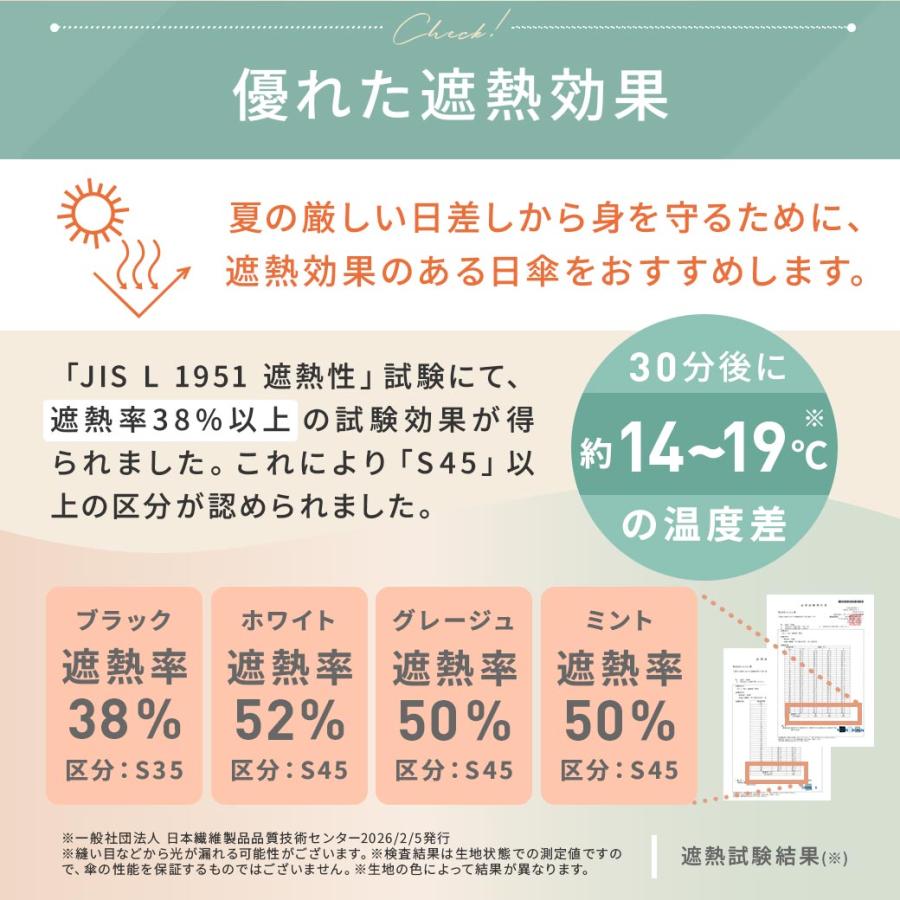 くるっと畳みやすい傘 CURUtto（クルット） 自動開閉 晴雨兼用 完全遮光 日傘  折りたたみ傘 無地/切替  遮光率100% 遮蔽率100% 撥水 親骨50cm | macocca | 15