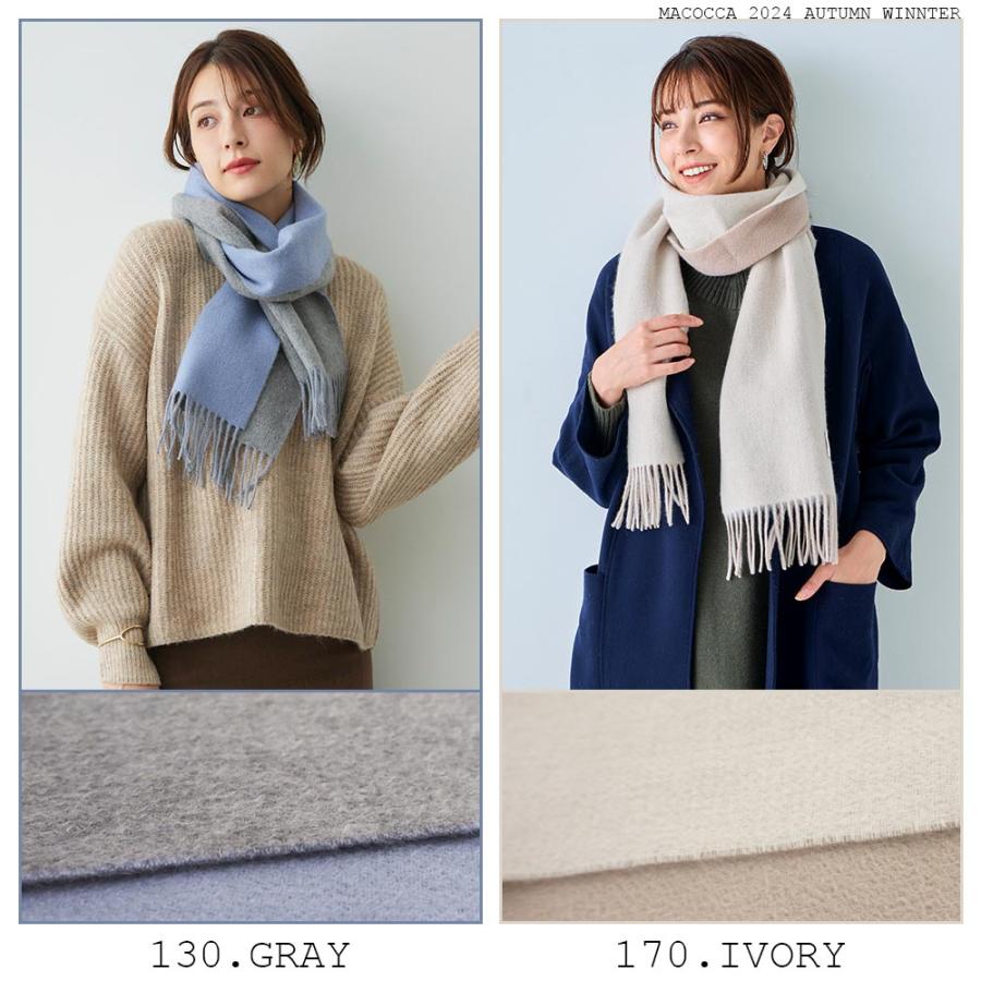 macocca カシミヤ 100% 大判 チェック ストール 200cm×60cm macocca カシミヤ 100% 大判 チェック ストール 200cm×60cm