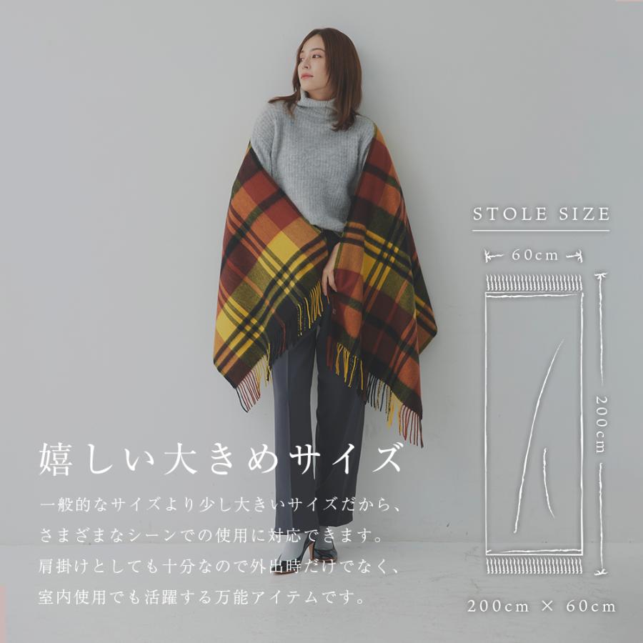 macocca カシミヤ 100% 大判 チェック ストール 200cm×60cm macocca カシミヤ 100% 大判 チェック ストール 200cm×60cm