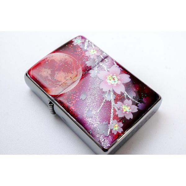 ZIPPO 手描き 蒼月と桜 ジッポ ライター 箱付き 手描き ZIPPO 蒼月と桜 ジッポ ライター 箱付き 銀箔 | iichi 日々の