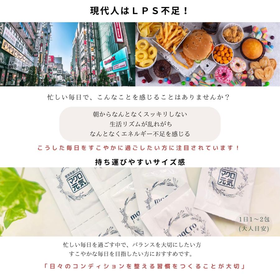 マクロ元気 120包 賞味期限2021.4月 特許成分配合LPSサプリメント「マクロ元気」120包超お得パック｜食物