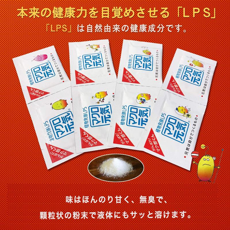 特許成分LPS高濃度配合サプリメントマクロ元気30包入り美容健康(自然免疫応用技研(株)LPS純正マーク付)元気力25%増量アップ難消化性デキストリン入/犬猫子供可能｜macrogenki｜05