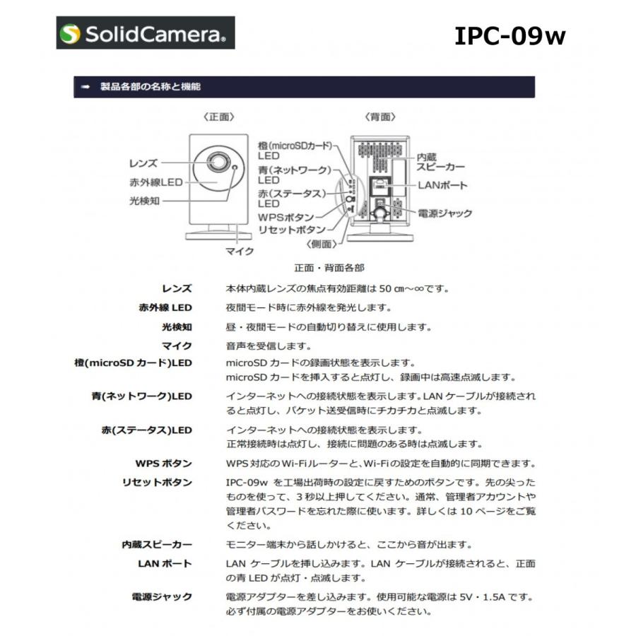 30250円 結婚祝い ソリッドカメラ ワイドアングルフルHD IPネットワークカメラ IPC-09W-K