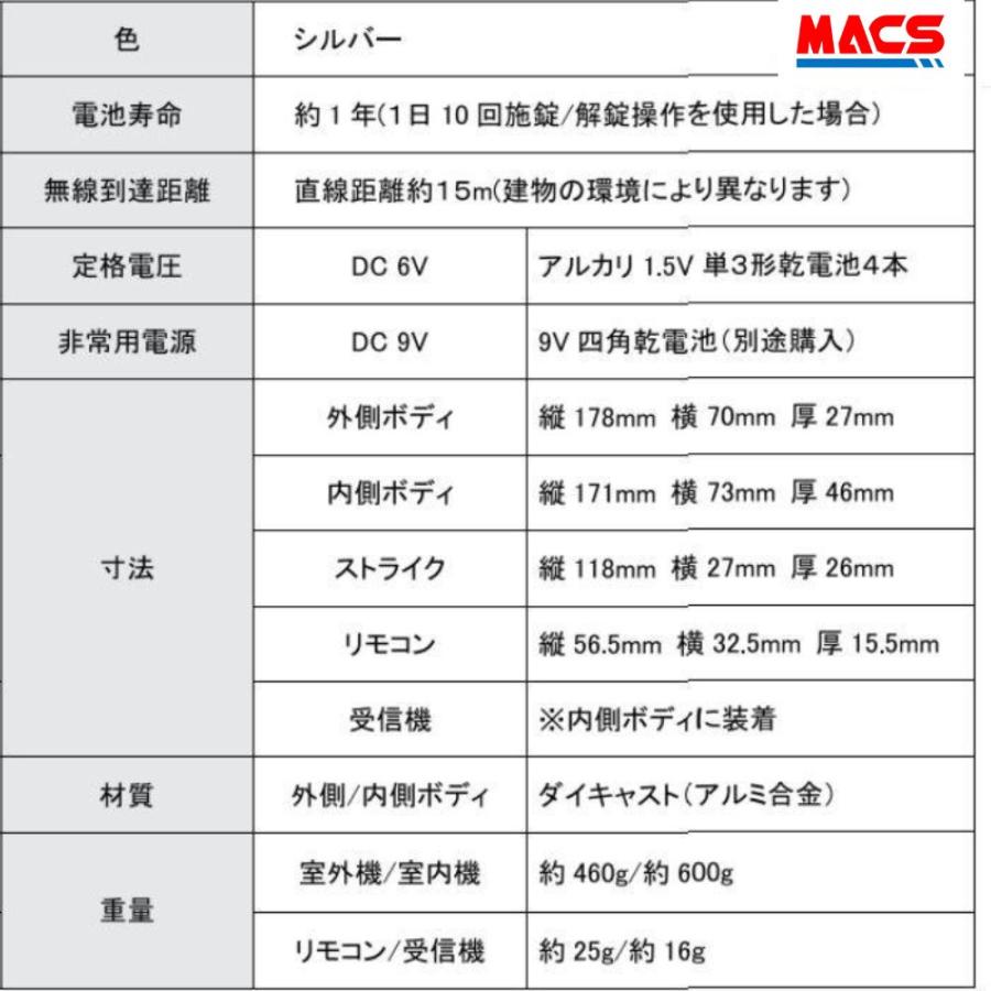 【ご注意】商品説明必読★  ID-502TAB-S (シルバー）リモコン無し後付可能 室内機縦型 非常キー3本 ロックマン ジャパン  （新商品案内　H-N5D　H-N4D ） |  | 02