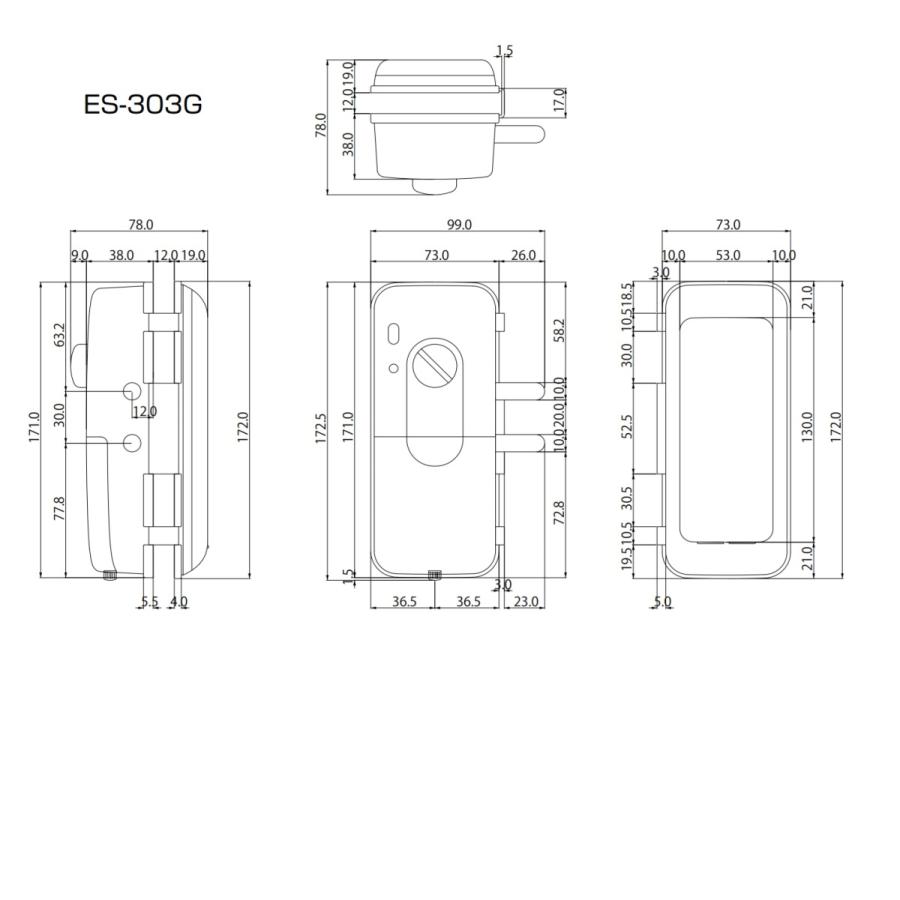 あすつく ES-303G 強化ガラス(12mm)専用　解錠方法:暗証番号/Mifare ICカード(taspo使用可)  EPIC エピック　 ★領収書は注文履歴からDL可　ID-303FE　相当品 |  | 03