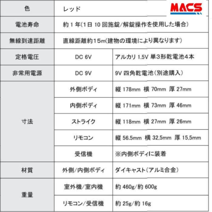 【ご注意】商品説明必読★ ID-502TAB-Re ACS-BH2 セット販売(レッド) 室内機縦型 非常キー3本 ロックマンジャパン （新商品案内　H-N5D　H-N4D ） |  | 02