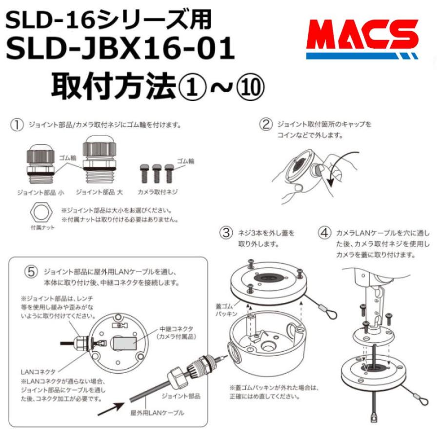 あすつく SLD-JBX16-01　 SLD-16 シリーズ 用 カメラ取付ジャンクションボックス　 領収書は注文履歴からダウンロード可　 |  | 04