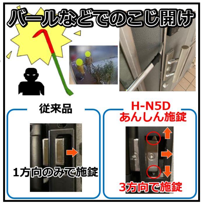 H-N5D（エイチエヌ・ファイブディー） 開き戸用 室内機縦型 非常キー付き 電子錠 デジタルロック スライドドア 電子錠 （ LC-505TA-D　ES-S520D　相当品ご紹介） |  | 12