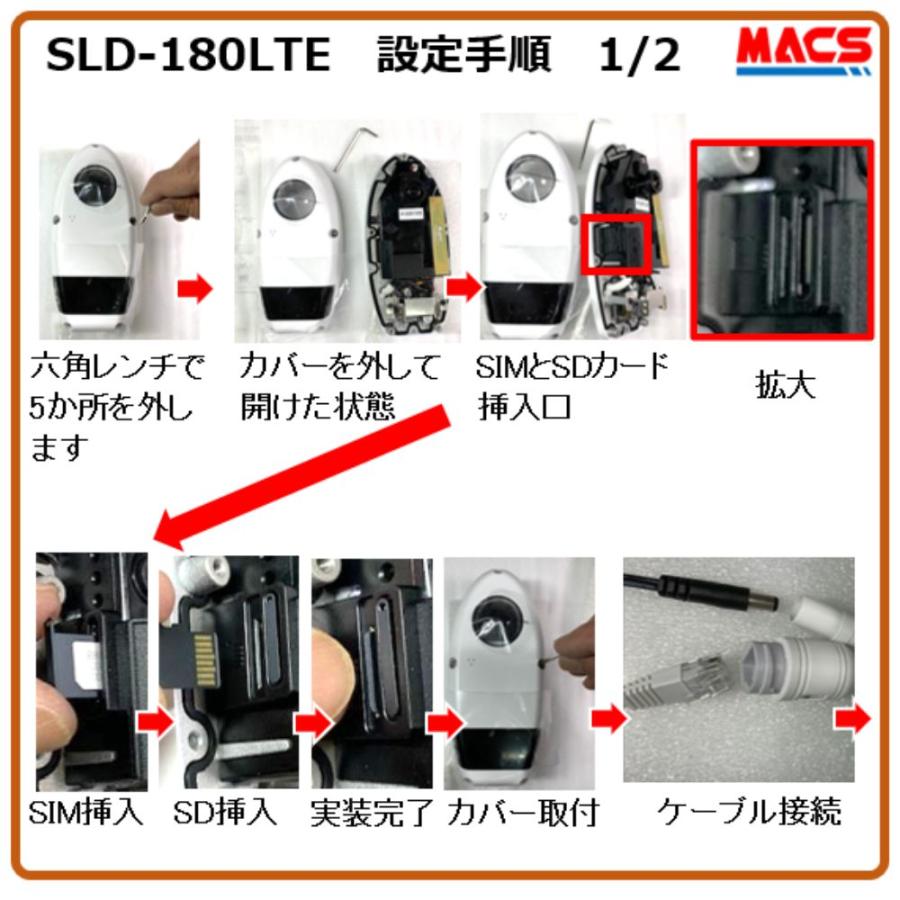 SLD-180LTE 「技適取得済み」SIM SDカード実装済み販売 日本製 モバイル通信 SIM カメラ LTE対応　屋外用 IPカメラ |  | 12
