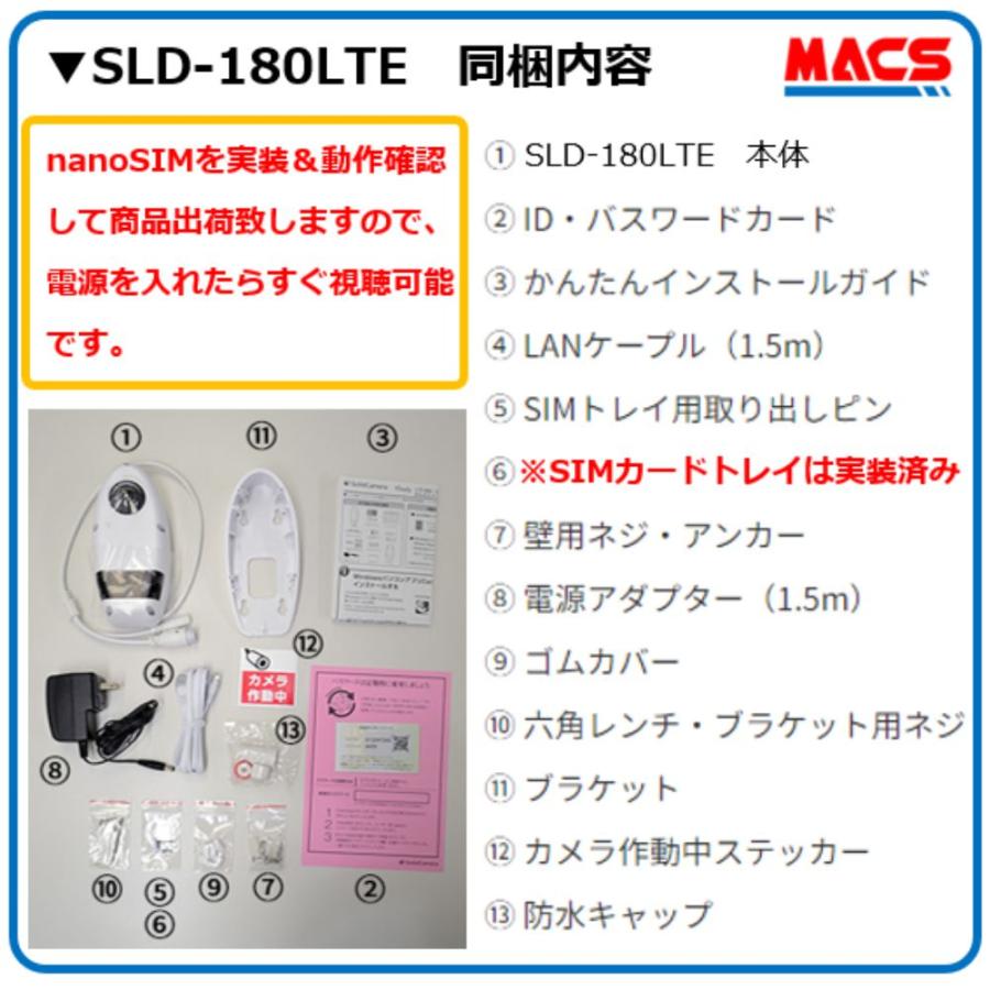SLD-180LTE 「技適取得済み」SIM SDカード実装済み販売 日本製 モバイル通信 SIM カメラ LTE対応　屋外用 IPカメラ |  | 04