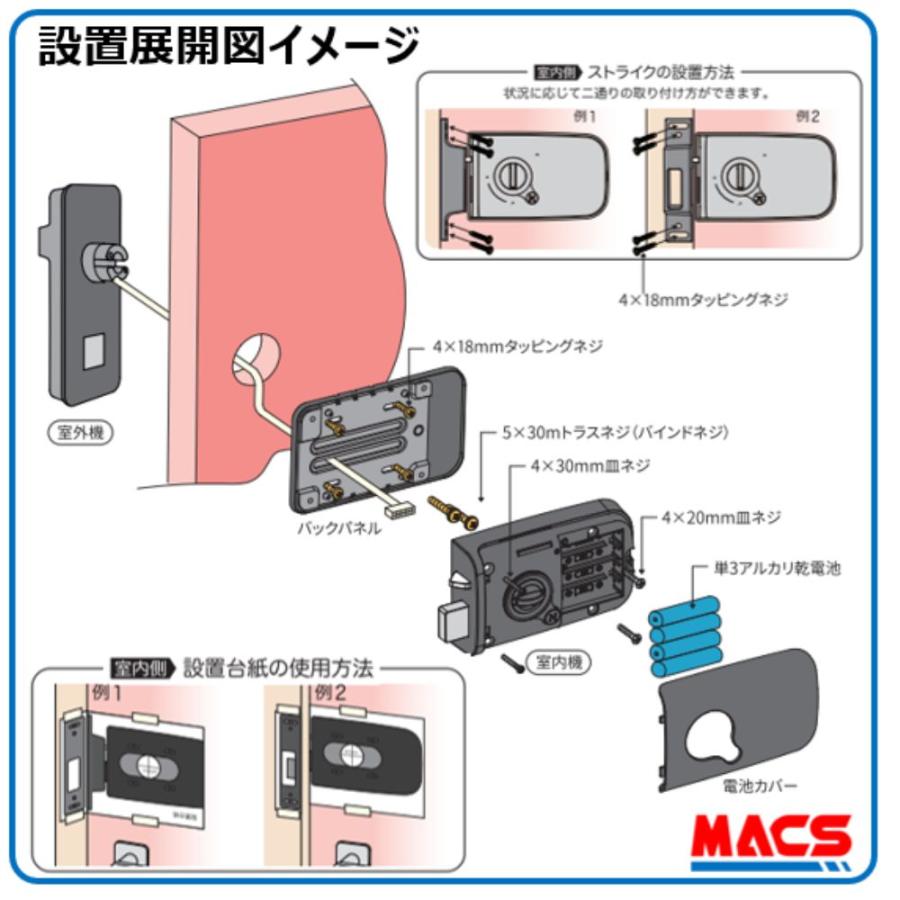 H-N4D （エイチエヌ フォーディー）5台セット まとめ買いがお得 開き戸用 電子錠 暗証番号/ICカード対応型   3種の解錠ICサービス コスパ重視 の 安心 電子錠の画像