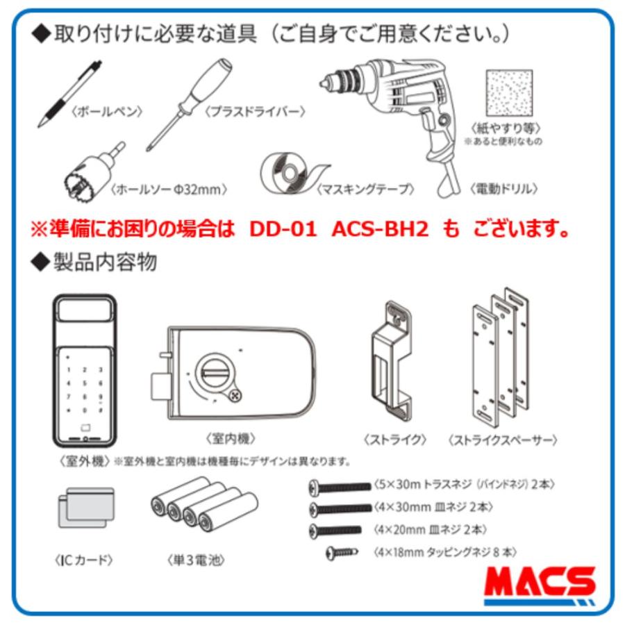 H-N4D （エイチエヌ フォーディー）5台セット まとめ買いがお得 開き戸用 電子錠 暗証番号/ICカード対応型   3種の解錠ICサービス コスパ重視 の 安心 電子錠の画像