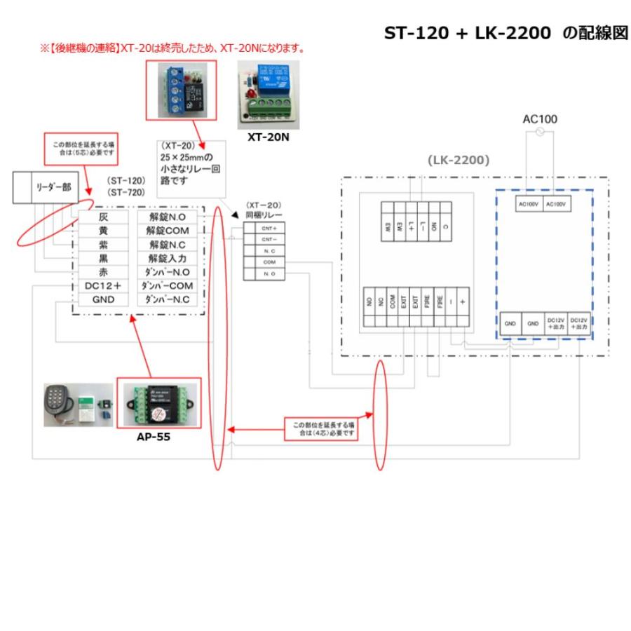 ３台セット ST-120 EM:125Khz 黒 AP-55 XT-20N 各3個同梱 AES-EB5 Eba-001 各6同梱 詳しいマニュアル付 防水型非接触カードリーダーの画像