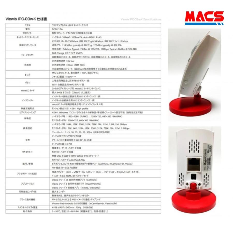 あすつく IPC-09ｗ-K　5台セット（1台14,999円） 200万画素 ハローキティカメラ コラボモデル IPネットワークカメラ ソリッドカメラ   【台数限定特価】 |  | 05