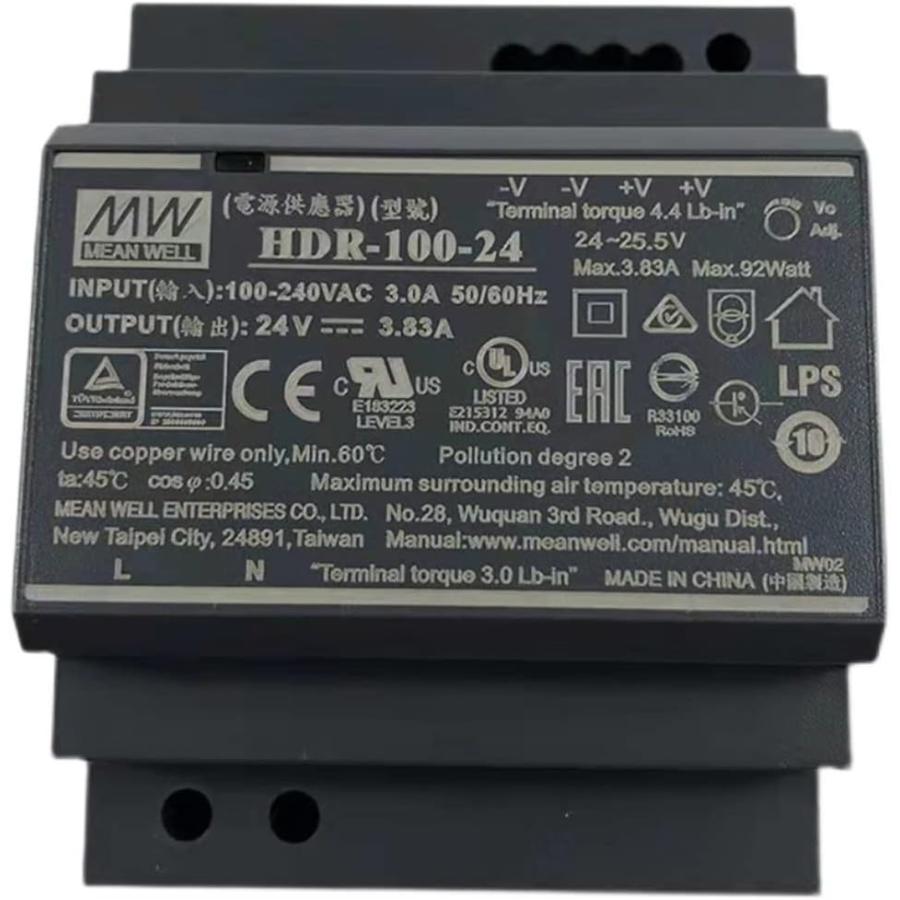 当日発送 HDR-100-24 入力AC100/200共用 出力DC24V 100W スイッチングパワーサプライ 世界第三位のシェア MEANWELL 領収書は注文履歴からダウンロード可 |  | 02