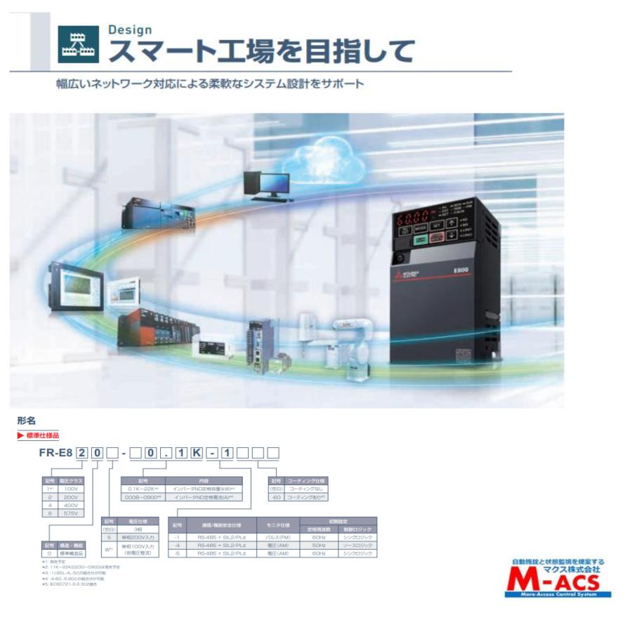 在庫あり FR-E820S-2.2K-1  FR-E800シリーズ  入力単相200V　出力三相200V  2.2kW インバーター 三菱電機  FR-E720S-2.2K の後継　相当品 富士 FRN2.2C2S-7J |  | 04