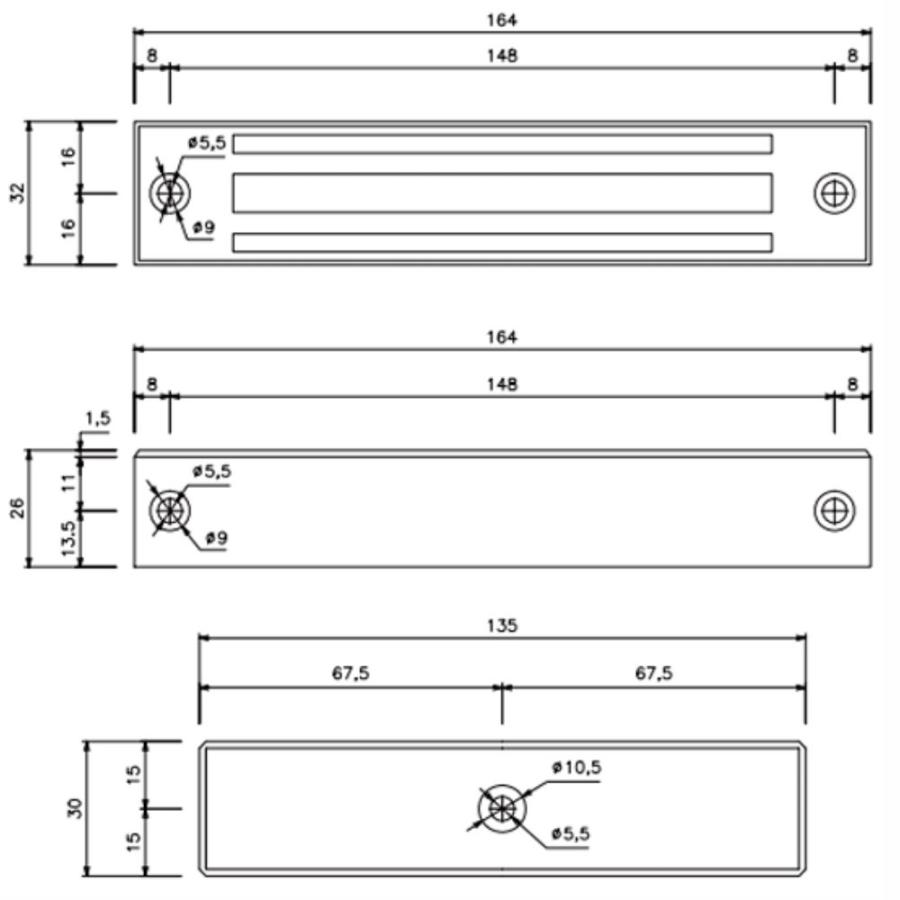 M-4500FS 1台（LC-4500FS　同等品　として画像比較表示）防水 電磁石式電気錠 施錠信号有　屋外門扉　吸着200kg   マクスブランドの　OneTop　シリーズ |  | 06