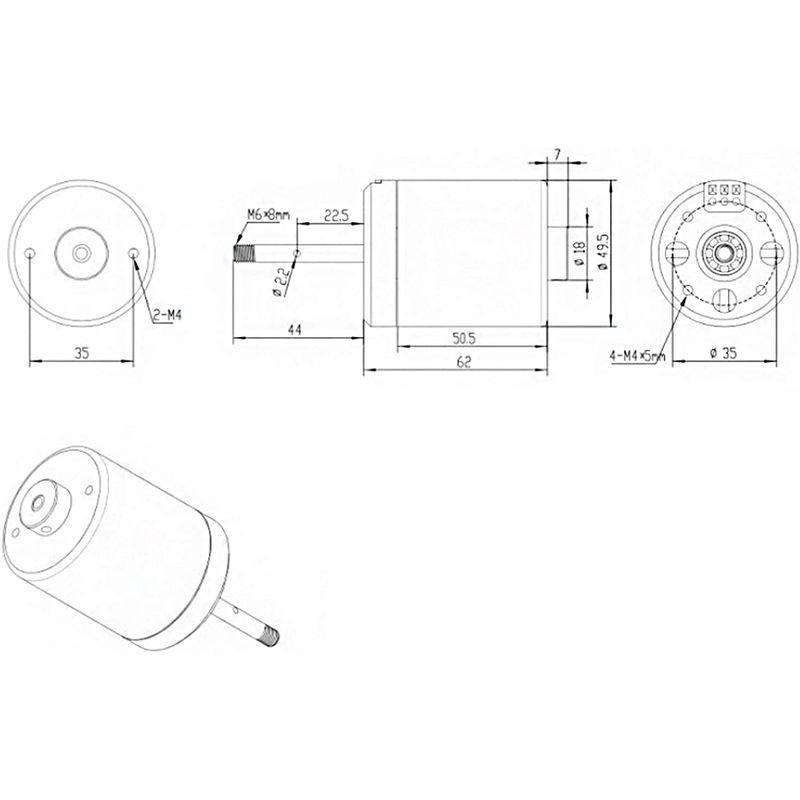 正規品 サーフボード パワー モーター、DC 24V 500W 水中ブラシレス防水モーター IP68、5KG/11lb ラージ ロール スラスト モ 【GMS2196910236】(11893円)