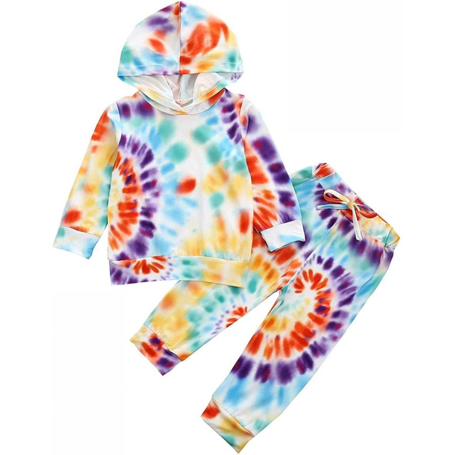 878円 最大85 Offクーポン Cousannory 子供服 タイダイ パーカー 長袖 スウェット パンツ 上下セット ベビー トレーナー フード付き 虹色 ロングパンツ 赤ちゃん
