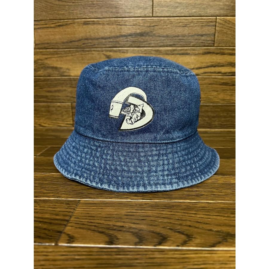 DAMMIT DAMAGE バケットハット S/Mサイズ(約58cm) Blue Denim(ミックス