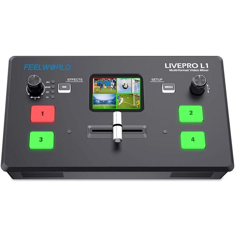 完動品 Feelworld LIVEPRO L1 V1 HD4チャンネルライブプロダクションビデオスイッチャー4xHDMI入力 USB3.0インター 【NAN6246237337】(22280円)