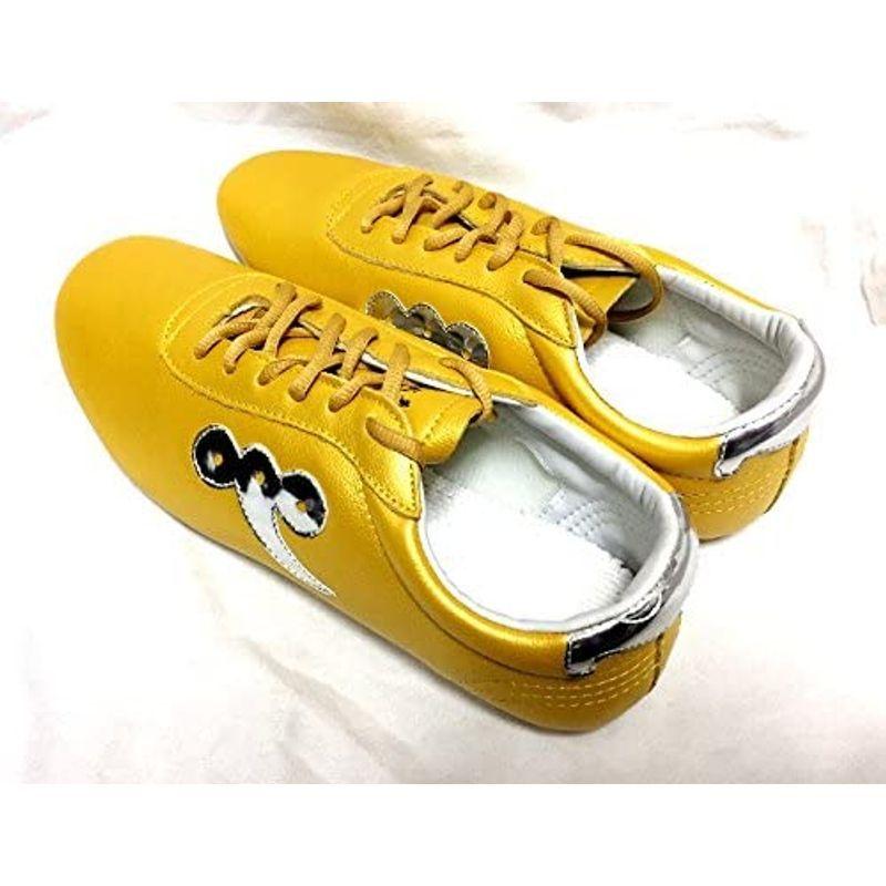 オリエンタルドラゴン 中国武術 シューズ 黄 カンフー 気功 牛革 レザー 靴 メンズ レディース (25.0) レザー 中国武術 シューズ 黄 カンフー 気功 牛革 靴 メンズ レディース 　