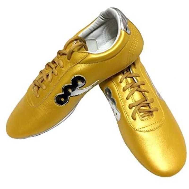 オリエンタルドラゴン 中国武術 シューズ 黄 カンフー 気功 牛革 レザー 靴 メンズ レディース (25.0) レザー 中国武術 シューズ 黄 カンフー 気功 牛革 靴 メンズ レディース 　