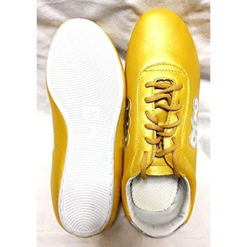 オリエンタルドラゴン 中国武術 シューズ 黄 カンフー 気功 牛革 レザー 靴 メンズ レディース (25.0) レザー 中国武術 シューズ 黄 カンフー 気功 牛革 靴 メンズ レディース 　