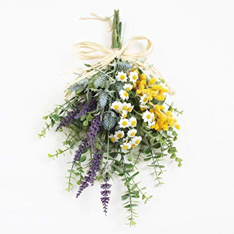 ラベンダー ミモザ 造花 リース グランドグルー 玄関飾り 春 壁掛け アーティフィシャルフラワー スワッグ 花束 アレンジメント 人気ブランド新作豊富 Ahmedmostafa Us