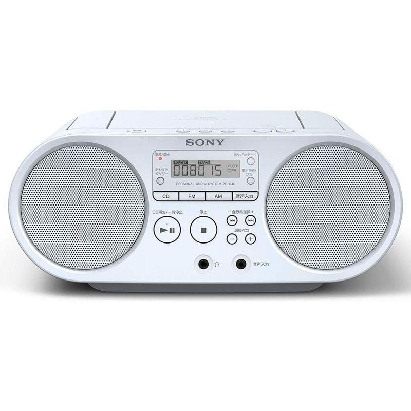 【新版】 ソニー CDラジオ ZS-S40 : FM/AM/ワイドFM対応 ホワイト ZS-S40 W 【2369680095】(12830円)