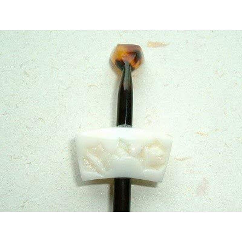 本べっ甲 かんざし 一本挿し 白珊瑚に 薔薇彫り 簪 ヘア アクセサリー フォーマルな髪型に かんざし 一本挿し 白珊瑚に 薔薇彫り 簪 ヘア アクセサリー フォーマルな髪型に 　