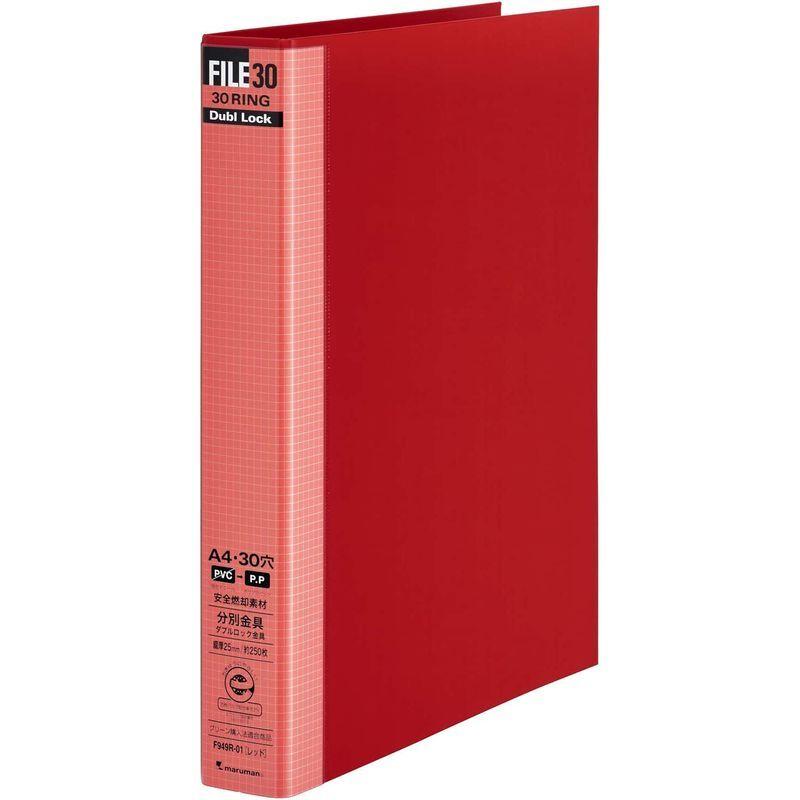 マルマン ルーズリーフ バインダー A4 ダブロック 30穴 レッド F949R-01X24 A4 30穴 レッド ルーズリーフ バインダー ダブロック F949R 01X24 サイズ