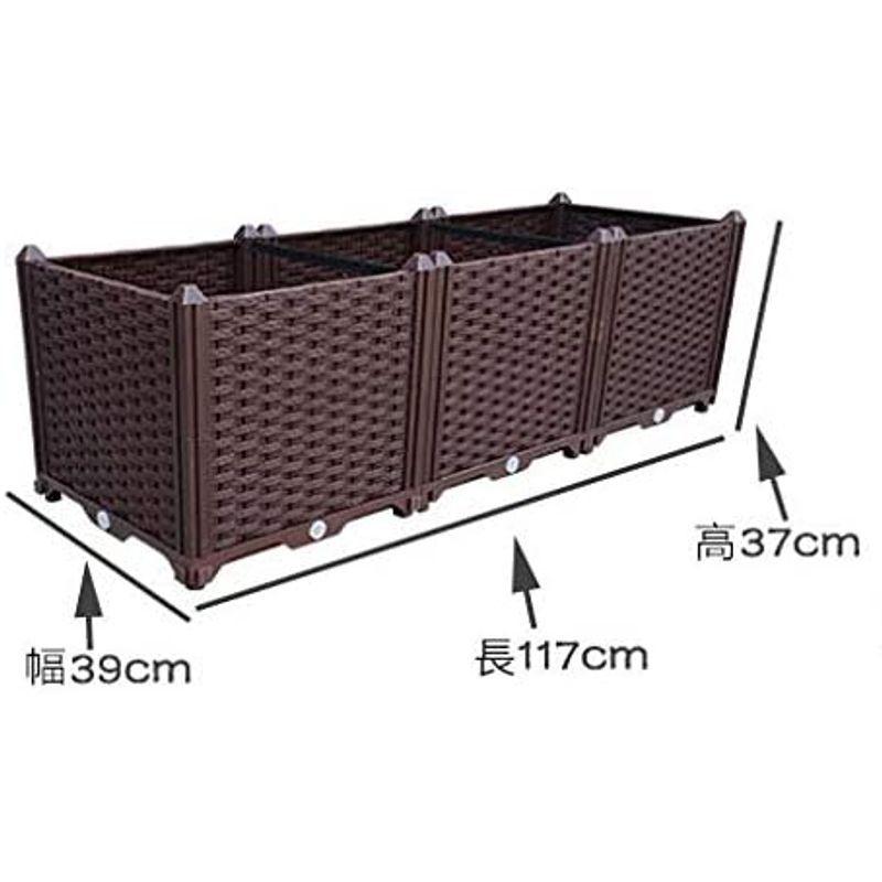 Aeon hum 組立式ガーデンボックス プランターボックス プラスチック 園芸 鉢植え入れ 花、植物、野菜栽培 自由組立 滑車付け ブラウ hum 組立式ガーデンボックス プランターボックス プラスチック 園芸 鉢植え入れ 花 植物 野菜栽培 自由組立 滑車付け ブラウ