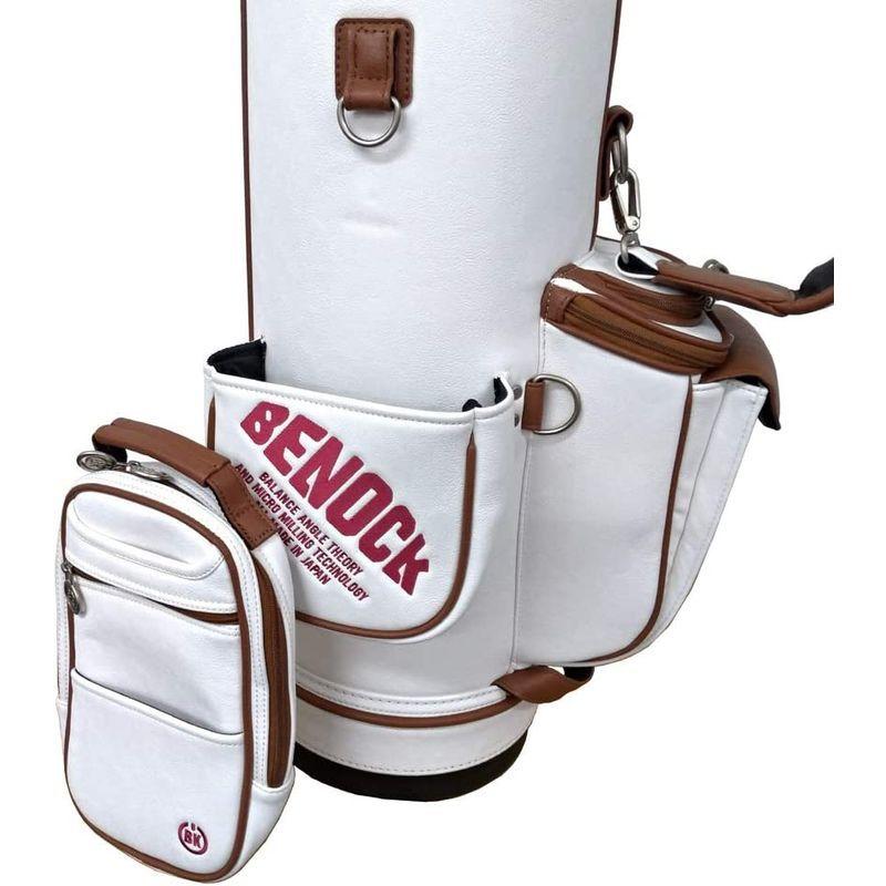 新春SALE！ BENOCK（ベノック） ゴルフ キャディバッグ BKCB-01 (ホワイト) 【BCD1087553712】(38793円)