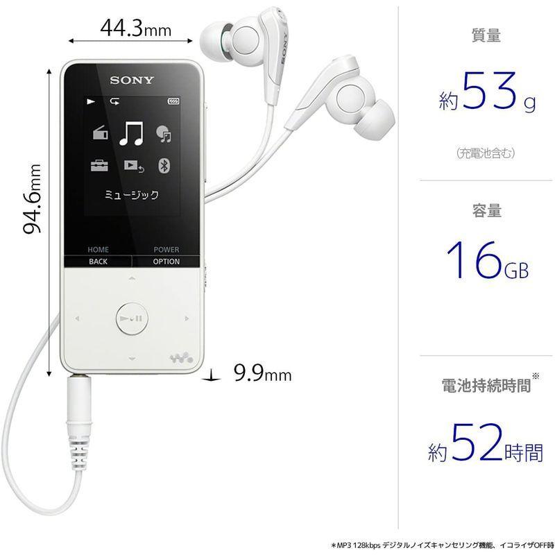 ソニー ウォークマン Sシリーズ 16GB NW-S315 : MP3プレーヤー Bluetooth対応 最大52時間連続再生 イヤホン付属 ウォークマン Sシリーズ 16GB NW S315 MP3プレーヤー Bluetooth対応 最大52時間連続再生 イヤホン付属