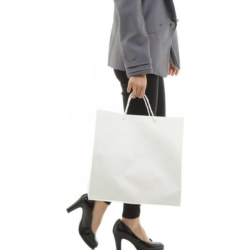 井上紙業 紙袋 マチ広 袋 底キューブ型 丸ひも 白/無地/50枚 てさげ袋 手提げ紙袋 ペーパーバッグ (ケーキ/ブライダル/プレゼント/ サイズ 紙袋 マチ広 袋 底キューブ型 丸ひも 白/無地/50枚 てさげ袋 手提げ紙袋 ペーパーバッグ ケーキ/ブライダル/プレゼント/ 　 正面35cmxマチ33cmx高さ36cm　A4サイズもすっぽり収まる大きめサイズ マチがあるため沢山いれられます 材質 未晒 手紐：アクリル丸紐/白 無地のため そのままシンプルにお使いいただいてもハンドメイドでアレンジを加えていただいても大丈夫です