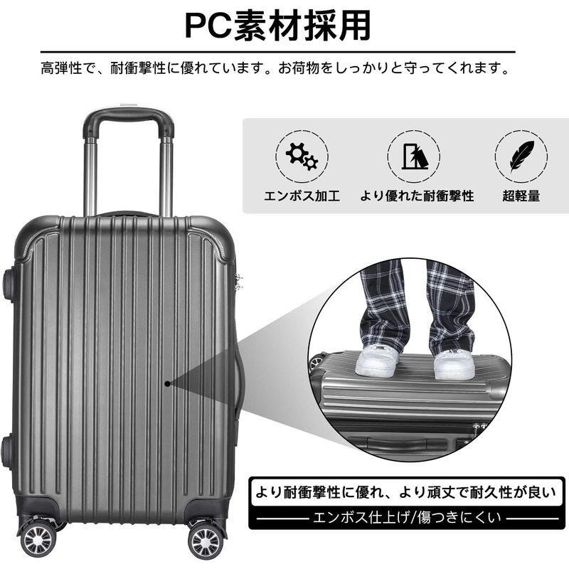 VARNIC スーツケース キャリーケース キャリーバッグ 機内持込 PC材質 耐衝撃 大型 超軽量 静音ダブルキャスター TSAロック搭載 スーツケース キャリーケース キャリーバッグ 機内持込 PC材質 耐衝撃 大型 超軽量 静音ダブルキャスター TSAロック搭載 また