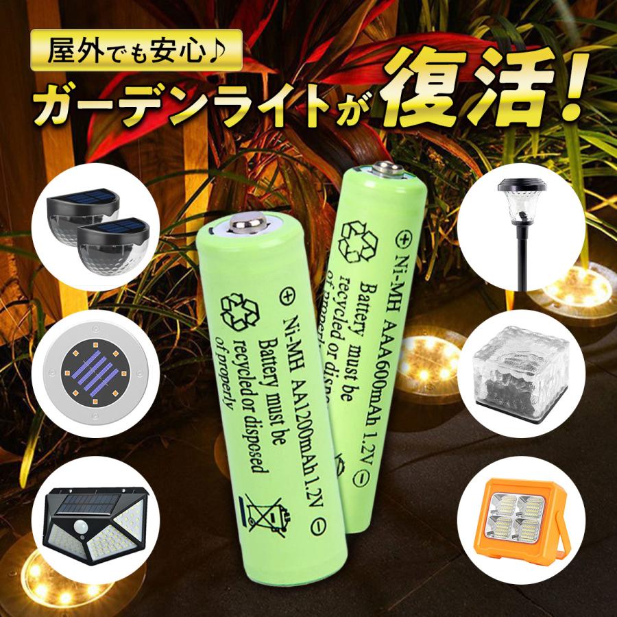 ニッケル水素電池  充電池 充電用電池 単3 単4 ソーラーライト 交換電池 防災 備蓄 保管ケース付き 4本 8本 12本 16本 まとめ割 の商品画像