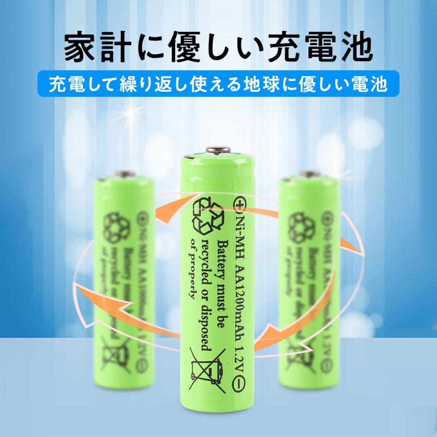 センサーライトと充電器及び充電式ニッケル電池 ニッケル水素電池 充電池 充電用電池 単3 単4 ソーラーライト 交換電池