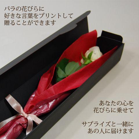 プレゼントに！メッセー ジローズ　1本　25文字以内で薔 薇の花弁に印字できます　/メッ セージローズ/バラ/ばら/薔薇/花 束 |  | 01