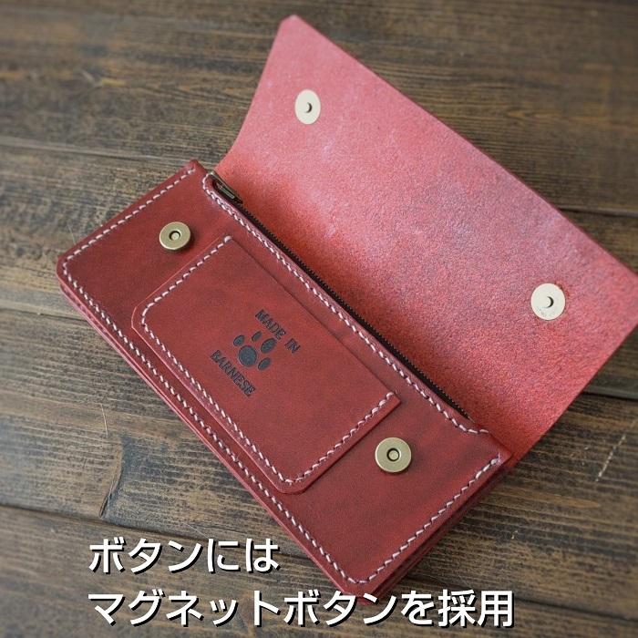 トラッカーウォレット 手縫い 長財布 ルガトショルダー メンズ レディース BARNESE｜madeinbarnese-ys｜02