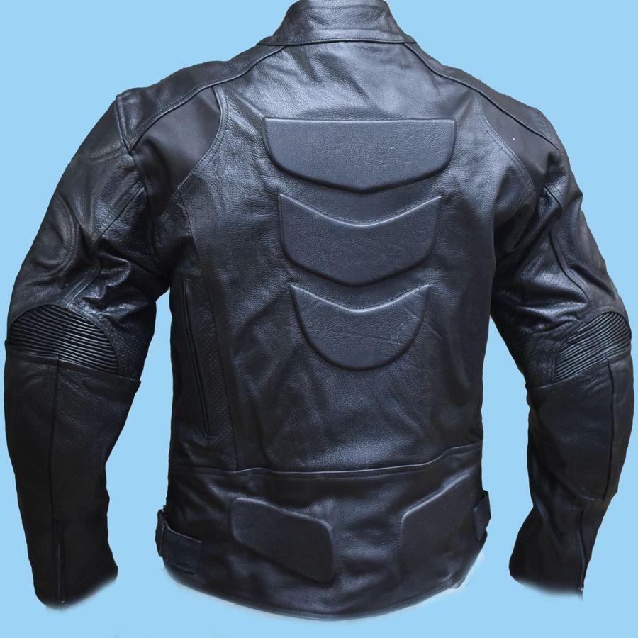 激シブ 完全防備牛革パンチング/ライダース ハイブリッドジャケット